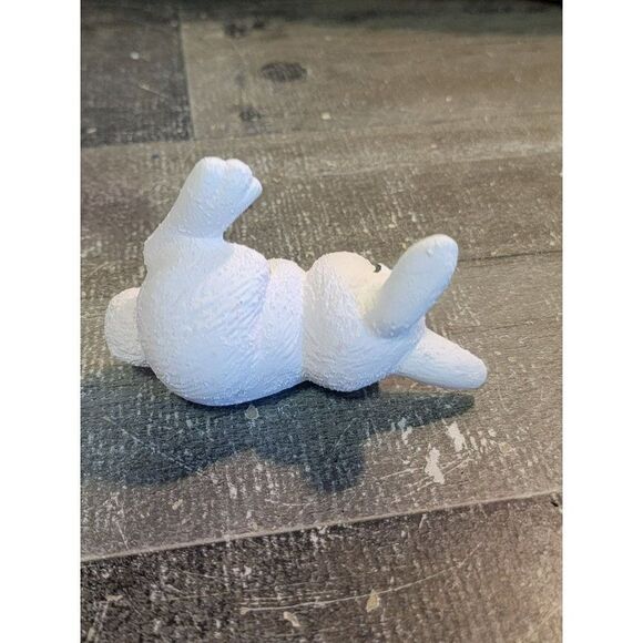Ceramic sleeping rabbit bunny home decor figure - Picture 3 of 4